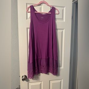 Logo brand purple sleeveless top